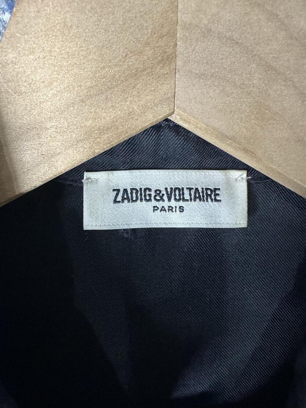 Zadig & Voltaire Jumpsuit Womens XS Black Utility Zip Front Cupro Pockets - Picture 2 of 7